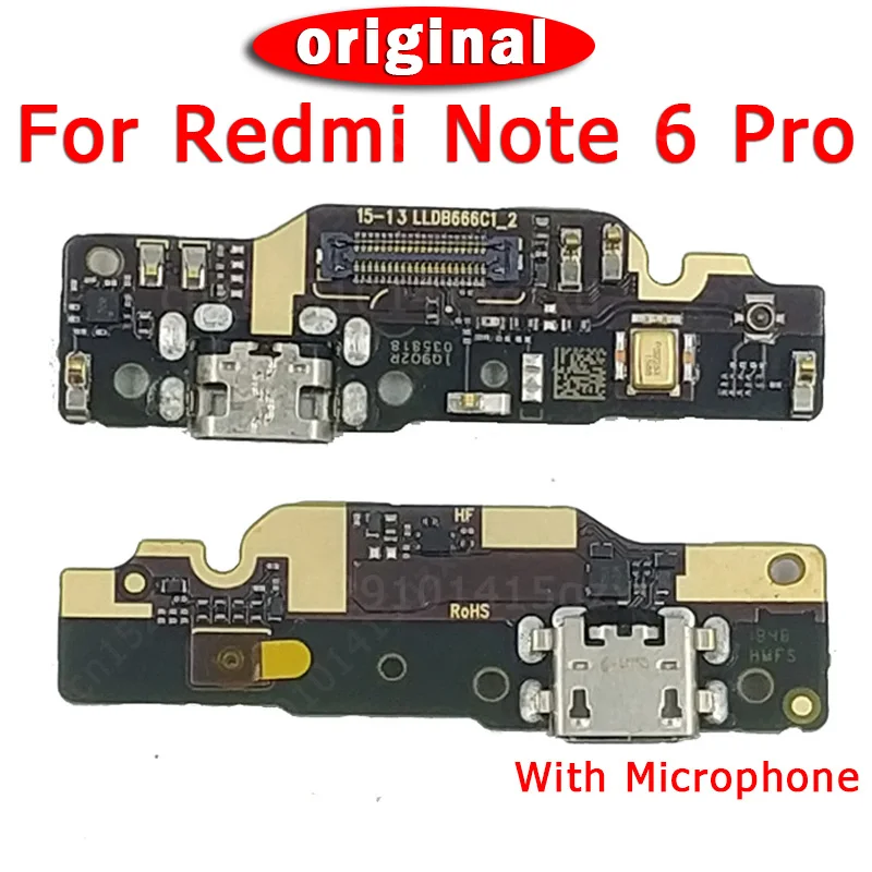 Оригинальный зарядный порт для Xiaomi Redmi Note 6 Pro плата зарядки USB разъем док станция