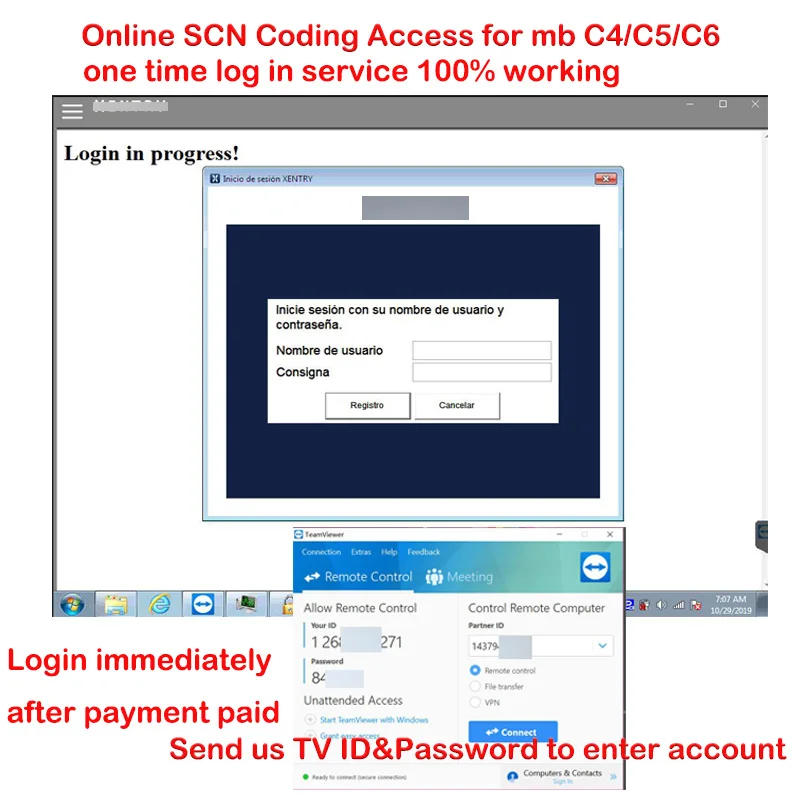Онлайн программирование SCN для mb star c4 инструмент диагностики sd c5 SD Connect Compact c6