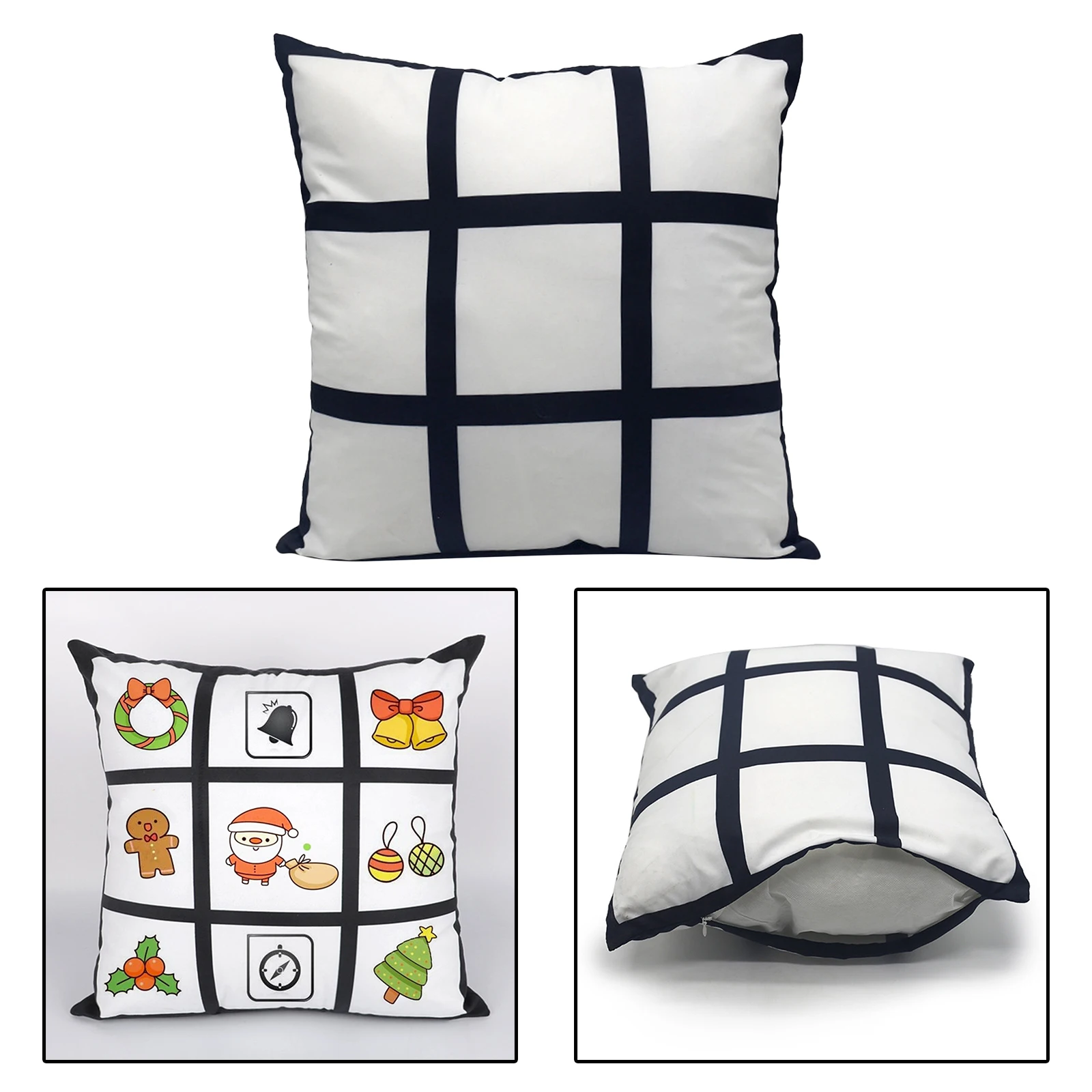 

Sublimation Blanks Polyester Panel Pillow Case Car Armchair Cushion Case