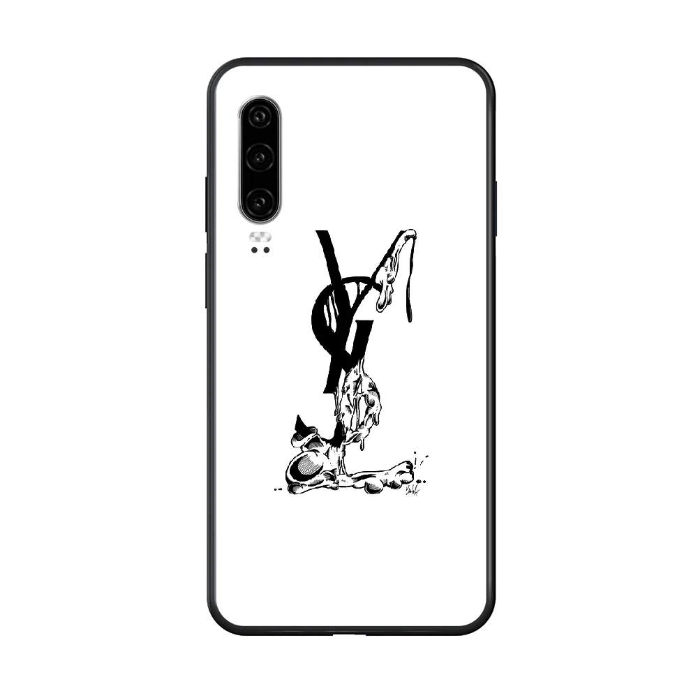 

Makeups Y-YSL Design Phone case For Huawei P 30 10 20 40 Lite Smart Z Pro 2019 black waterproof 3D cell cover fashion Etui