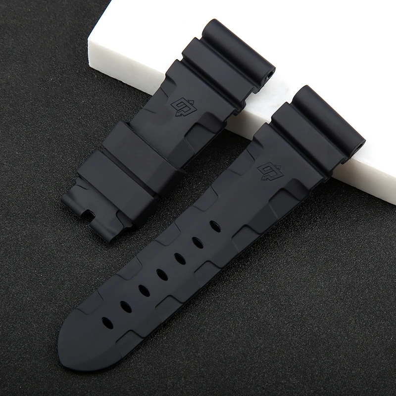 Высококачественный мягкий резиновый ремешок для часов 24 мм Panerai PAM силиконовый