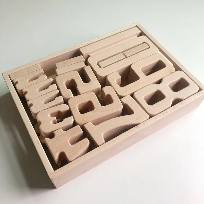 Детский Деревянный конструктор с цифрами математические цифровые игрушки