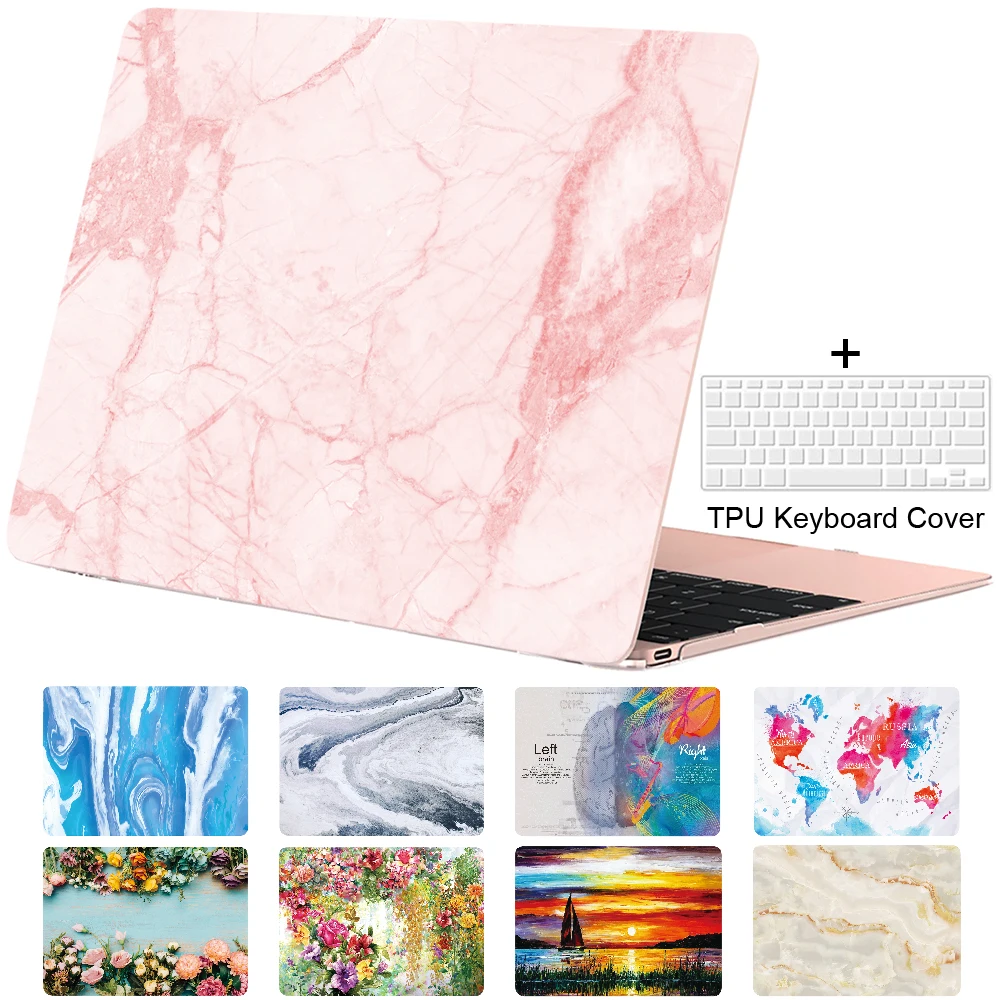 Case for Macbook Air 13 11 Pro 13 15 16 12 Retina inch Touch A2251 A2289 A2179 Art Marble Hard Cover Shell Protector 2020