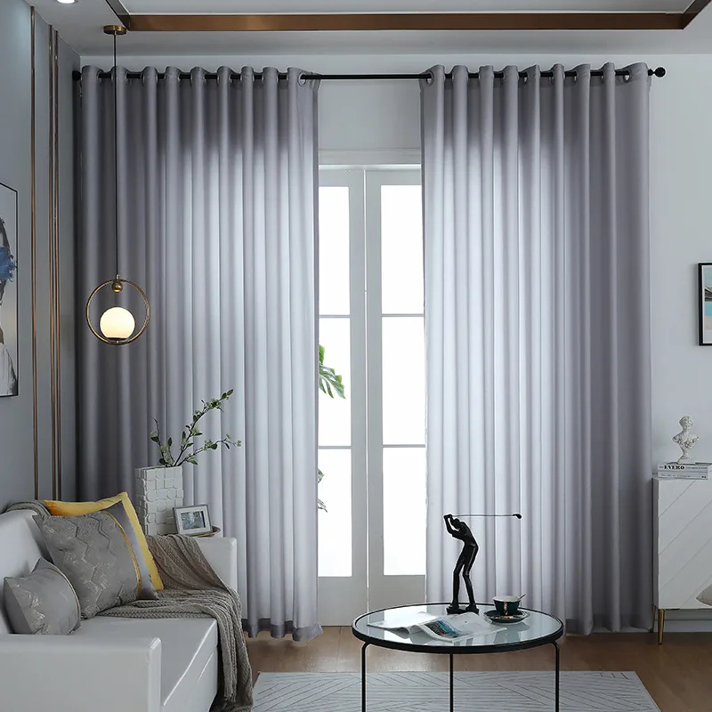 

Tencel Velvet Nordic Simple Semi-shading Curtains for Living Dining Room Bedroom
