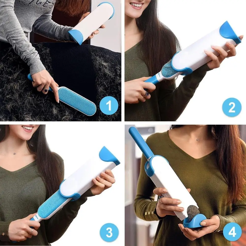 

3 pcs/1Set Pet Hair Remover Brush Quick Makeup Remover Clothes Brush dog Hair Paste Device Cleaning Brush tool Pet Beautician
