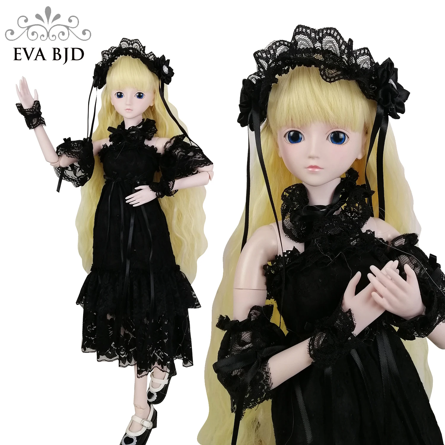 2" BJD полный набор+ ночная Лолита 1/3 BJD SD кукла 56 см 19 шарнирных кукол черный карманник Девушка торт модель игрушки+ аксессуары подарок