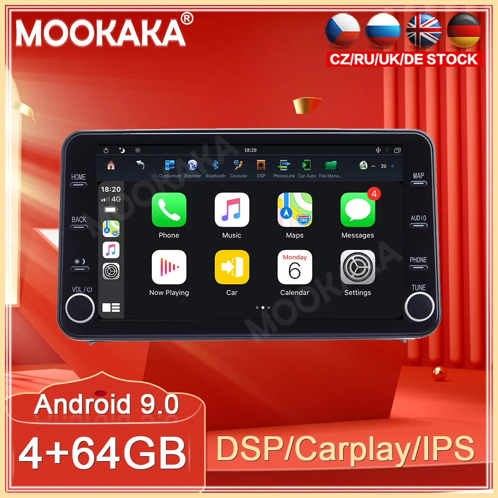 

4+64G Android 9 For Toyota Ralink 2019 Car GPS Navigation Streaming Media Multimedia Player Head Unit Auto Radio