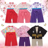 baby girl rompers japanese style kawaii girls floral print kimono dress for kids costume infant yukata asian clothes