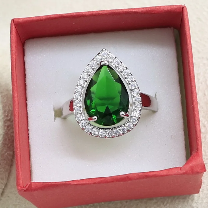 Женский комплект украшений серебряного цвета набор с подвеской и сережками из