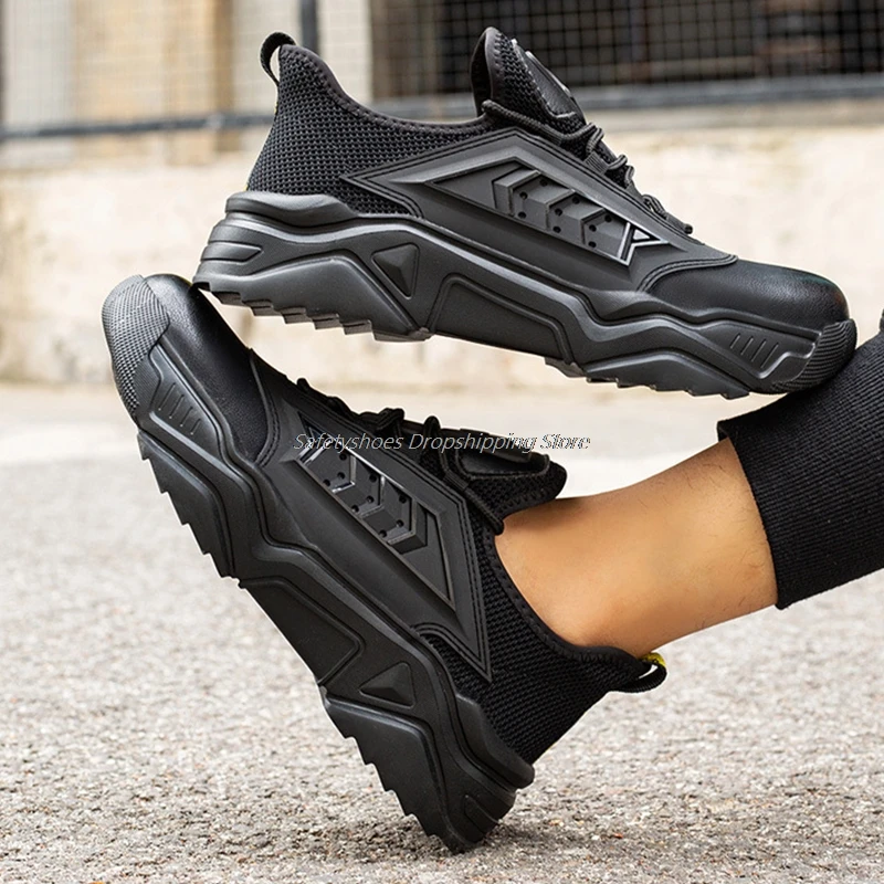 

Security Shoes Safety Boots Men's Working Shoes Male Anti-Stabbing Boots Steel Toe Cap Shoes Lightweight Boots For Men Sneakers