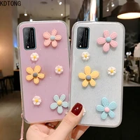 phone case for huawei honor 30s 20 10 x10 y7p pro p40 lite 2020 y7 prime 2019 psmart bling soft epoxy cover lovely luxury capa