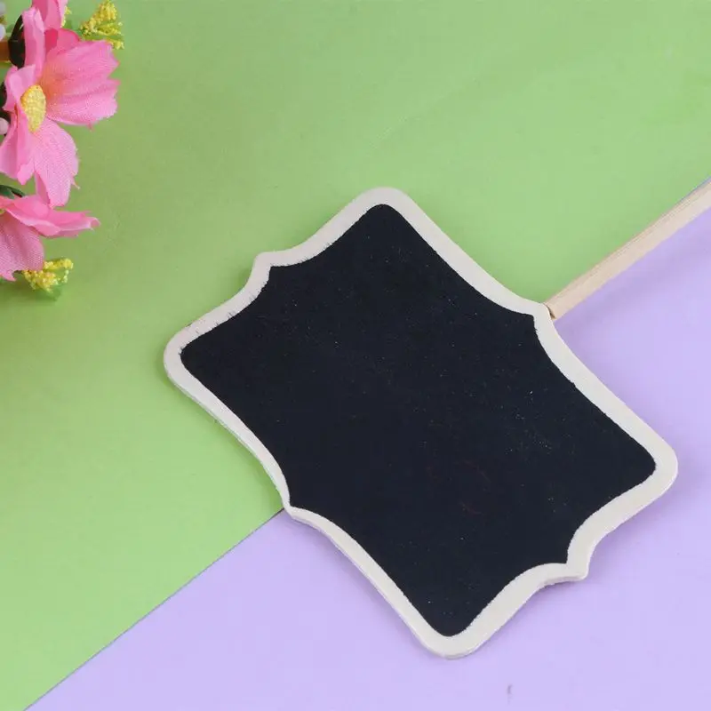 

1 PC Mini Wooden Blackboard Chalkboard Message Note Holder Wedding Party Decor 746D