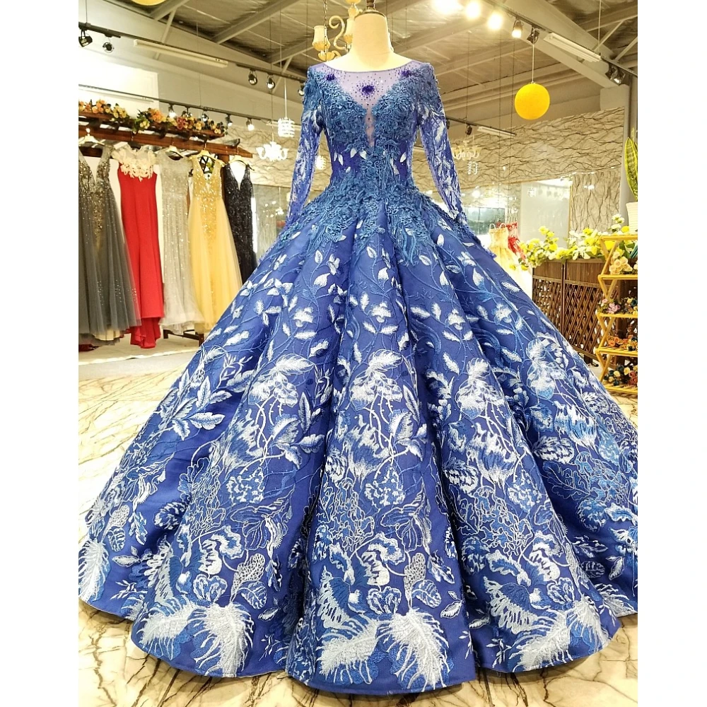 Роскошное Свадебное платье с длинным рукавом и кружевной вышивкой | Свадьбы