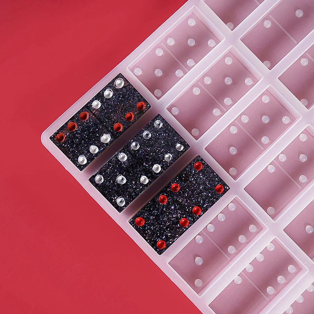

DIY Dominoes Casting Silicone Mould Crafts Jewelry Making Tools Crystal Epoxy Resin Game Mold Resin Domino Games Mould
