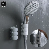 new shower head holder durable reusable removable silicone shower handheld wall mount suction cup shower bracket bathroom tool
