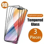 Закаленное стекло 9D с полным покрытием для iPhone 12 Pro Max 12 Pro 12 Mini 12, стекло для экрана для iPhone 11 11Pro 11Pro Max, 3 шт.