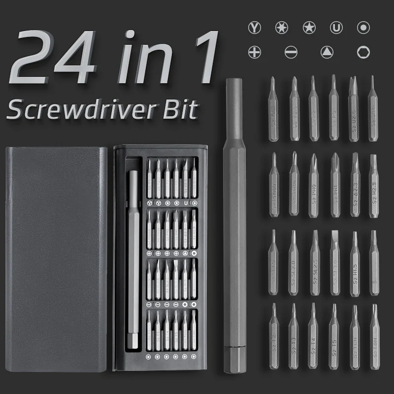 24 IN 1 Precision Screw driver Set Magnetic Driver Bits Torx Hex Bit Handle Mobile Phone Repair Screwdrive Kit Tools | Компьютеры и