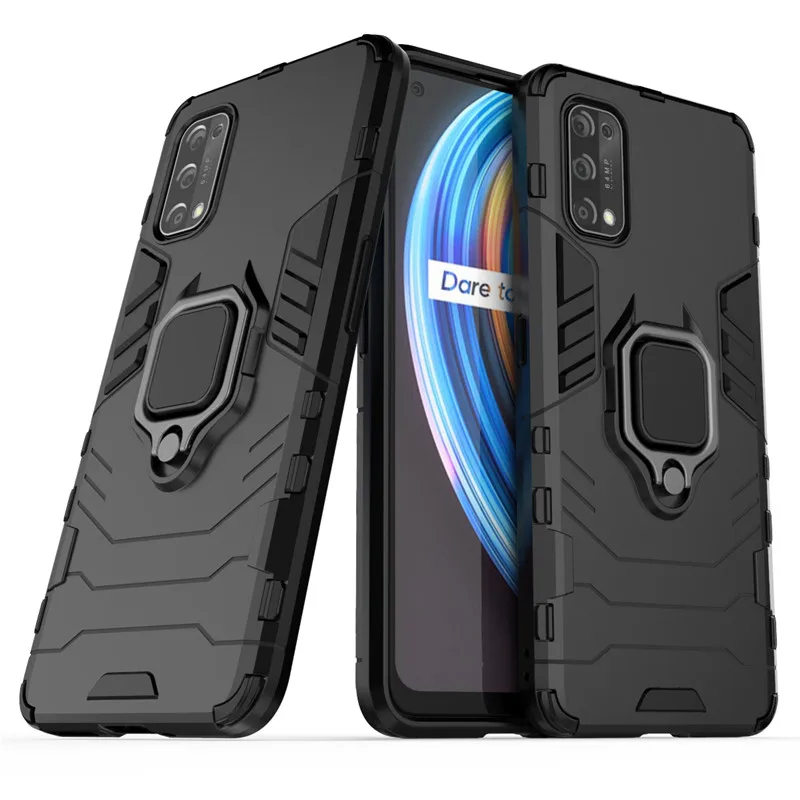 

For OPPO Realme X7 Case For Realme X7 7 C11 C12 C15 6 Pro V5 A5 2020 Case Shockproof Armor Silicone Cover Hard PC Phone Bumper