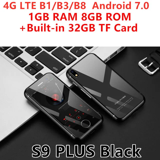 S9 PLUS Black 32GB Маленький смартфон Melrose S9P ультратонкий мини мобильный телефон MT6580A/X четырехъядерный 1 ГБ 8 ГБ Android 6,0 мобильный телефон S9 PLUS S9X - Цвет: S9 PLUS Black 32GB