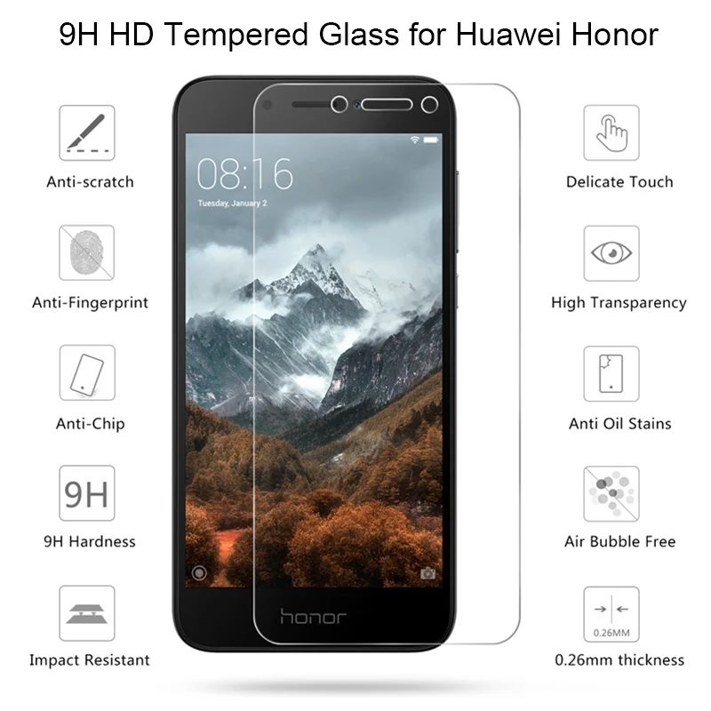 Закаленное защитное стекло для Huawei Honor 6A закаленное 4A 5A 4C 5C 6C Pro экрана на 3X 4X 5X 6X 7X 8X