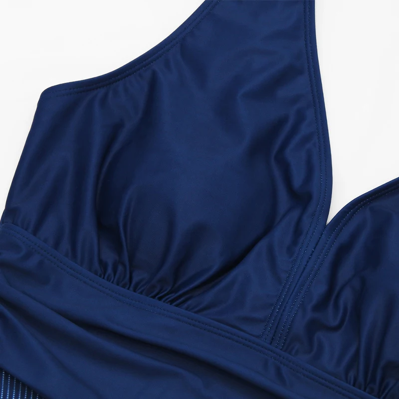 Танкини размера плюс новинка 2020 фиолетовый синий танкини набор женский