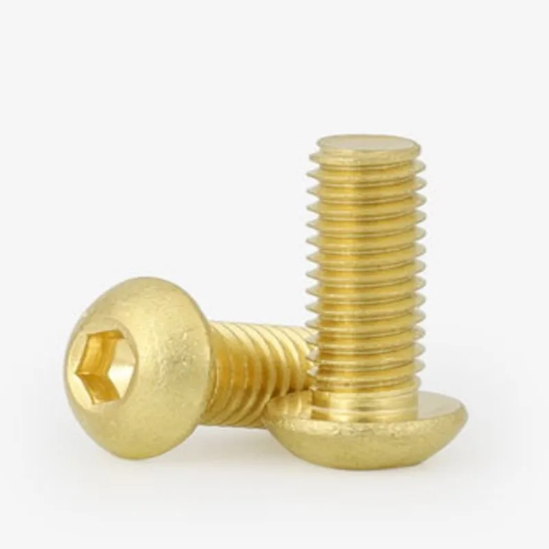 2-50pcs ISO7380 brass button head socket screw M2 M2.5 M3 M4 M5 M6 m8 Brass Cap Head Screws 5-10pcs/lot | Обустройство дома