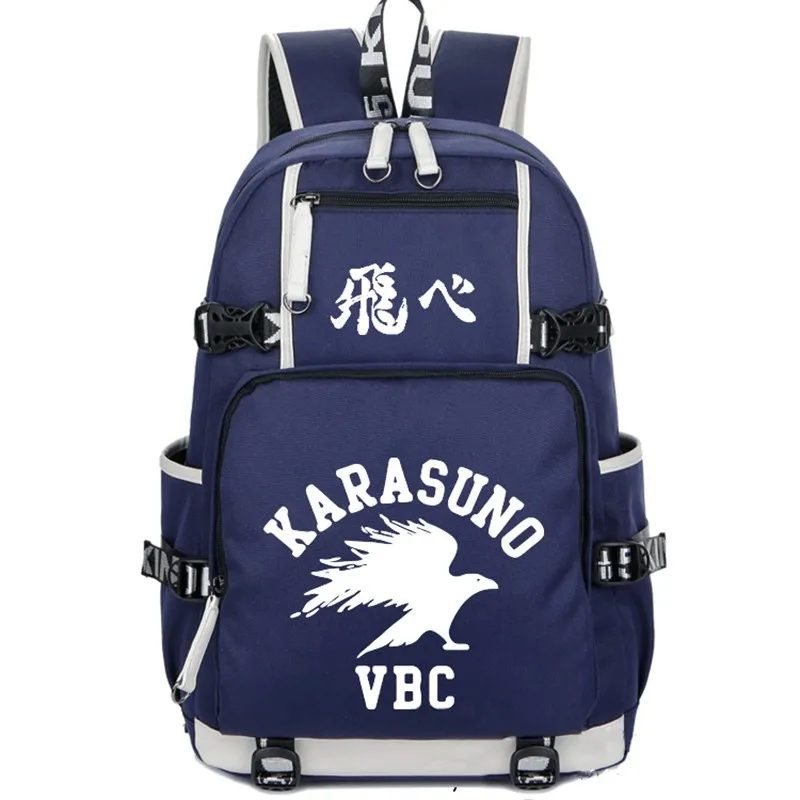 Светящаяся школьная сумка Аниме Haikyuu Haikiyu Karasuno ранец на плечо для косплея