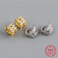2020 new european and american style s925 sterling silver earrings 10mm inlaid zircon classic style fashionable ladies jewelry