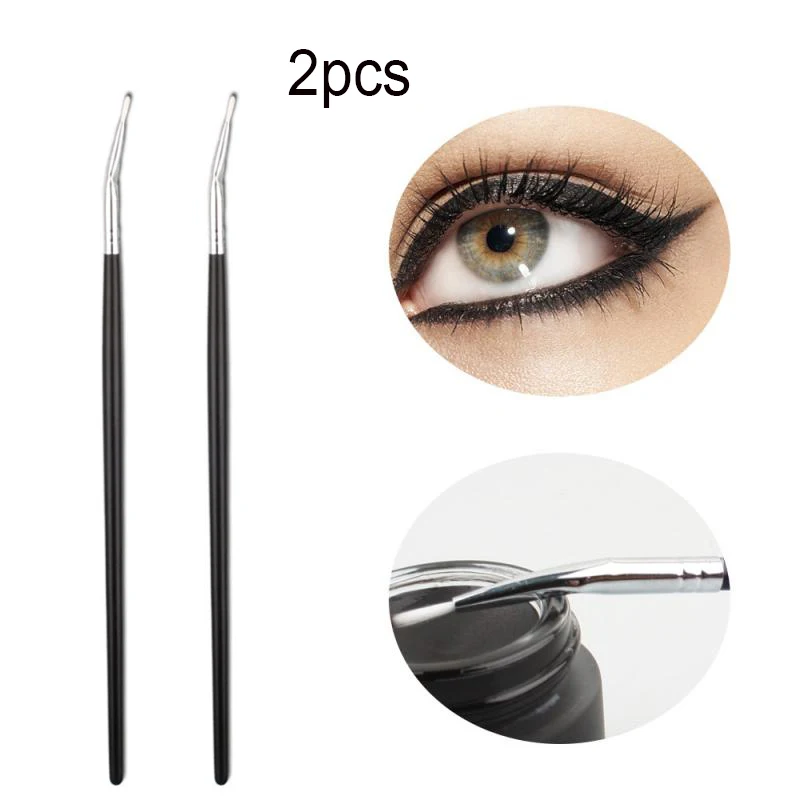 

2pcs/set Hot Eyeliner Brush Professional Makeup Brushes Easy To Clean Thin Thick Line Soft Eye Makeup Tool Cosmetics For Women