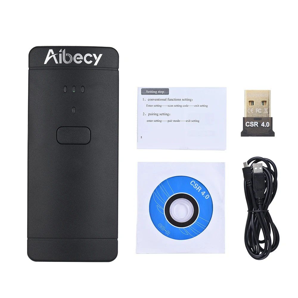 Aibecy сканер штрих кода беспроводной USB проводной 1D 2D QR PDF417 считыватель 130000