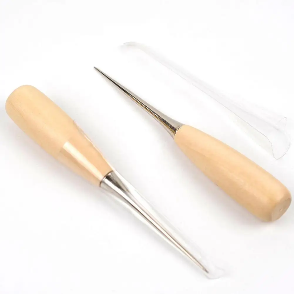 

1Pcs Wood Handle Leather Sewing Awl Drillable Awl Pins Punching Hole Maker Stitching Tools DIY Leather Craft Sewing Supplies