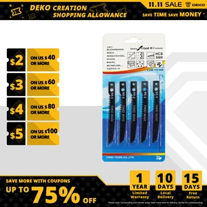 Лезвия DEKO для лобзика по дереву, 5 шт.компл.