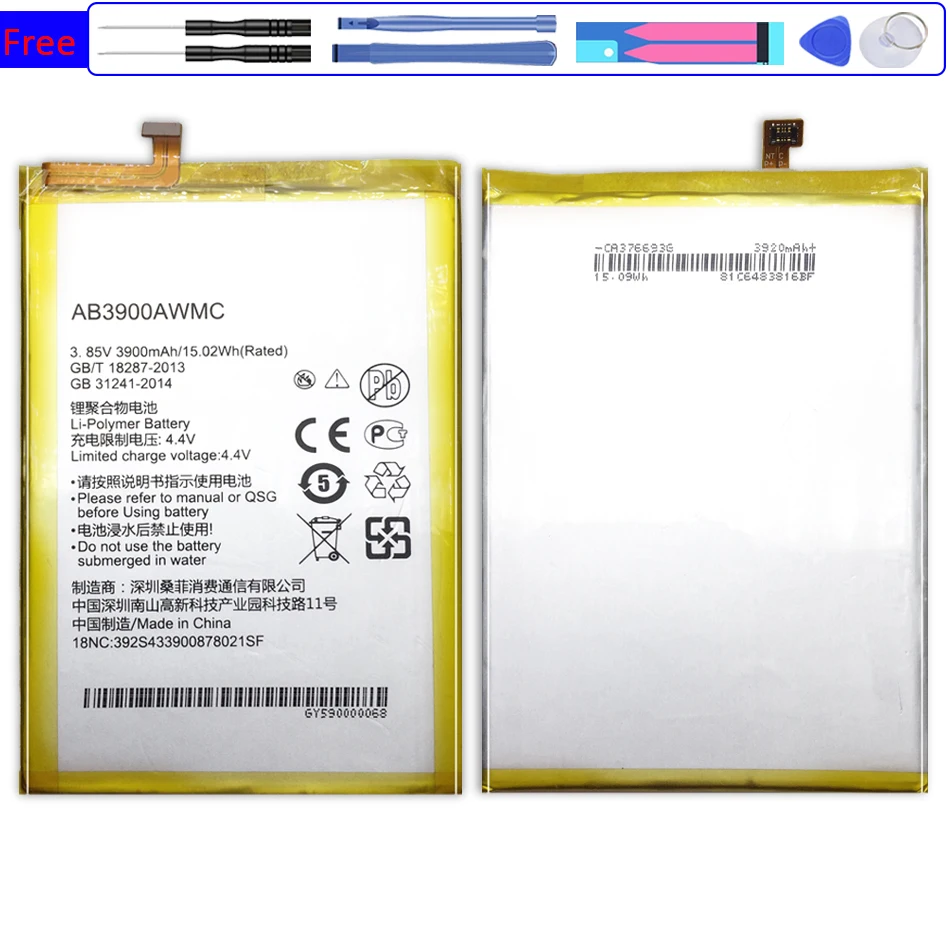 AB3900AWMC Mobile Phone Replacement Battery For PHILIPS X818 Xenium CTX818 3900mAh