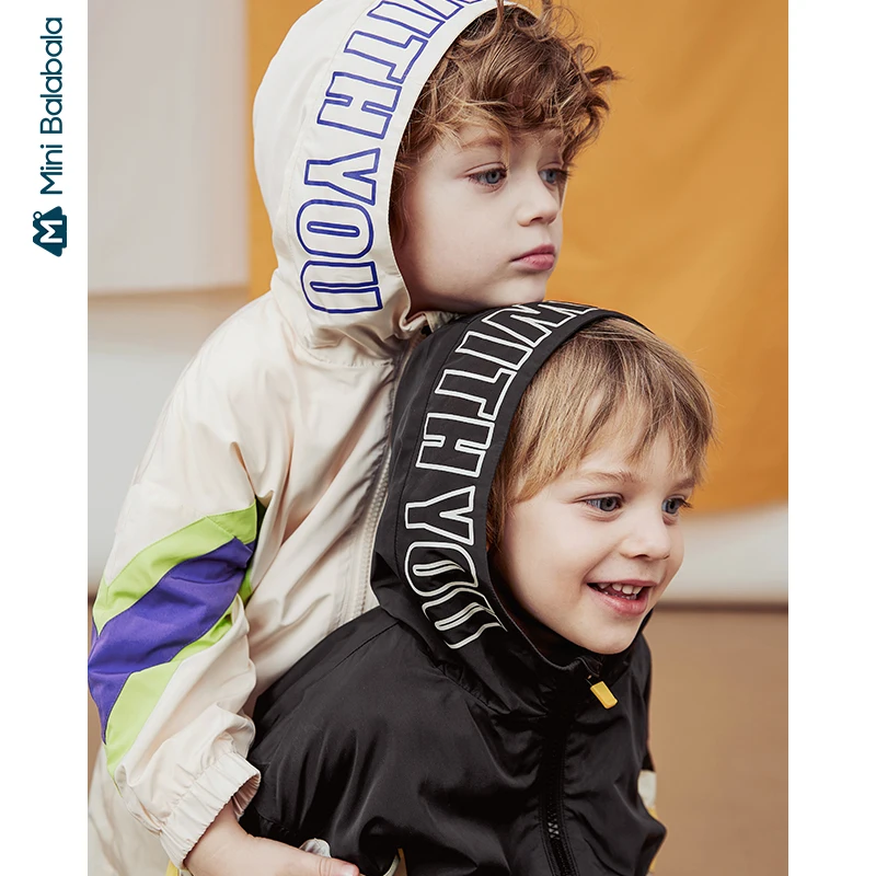 Пальто Bababala для мальчиков весна-осень 2020 свободные топы с капюшоном корейская
