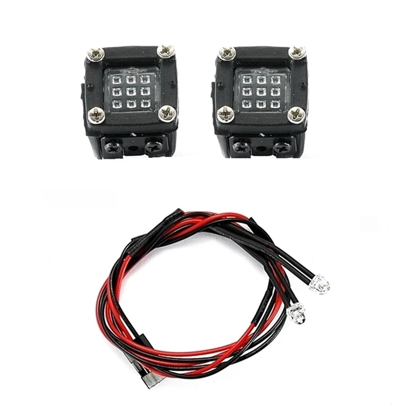 

LED Roof Lights Headlights Spotlight for MN D90 MN-90 MN99S G500 MN86S MN86 WPL D12 C24 B36 RC Car Upgrade Parts