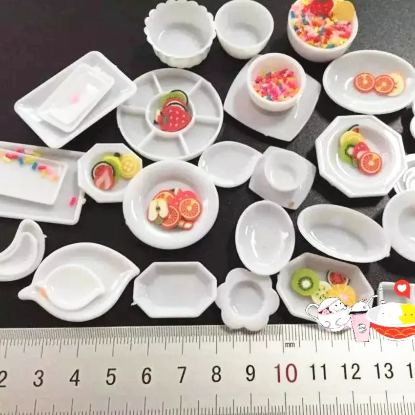 33 шт. кукла аксессуары для кухни Акриловые Мини миниатюрные столовые приборы