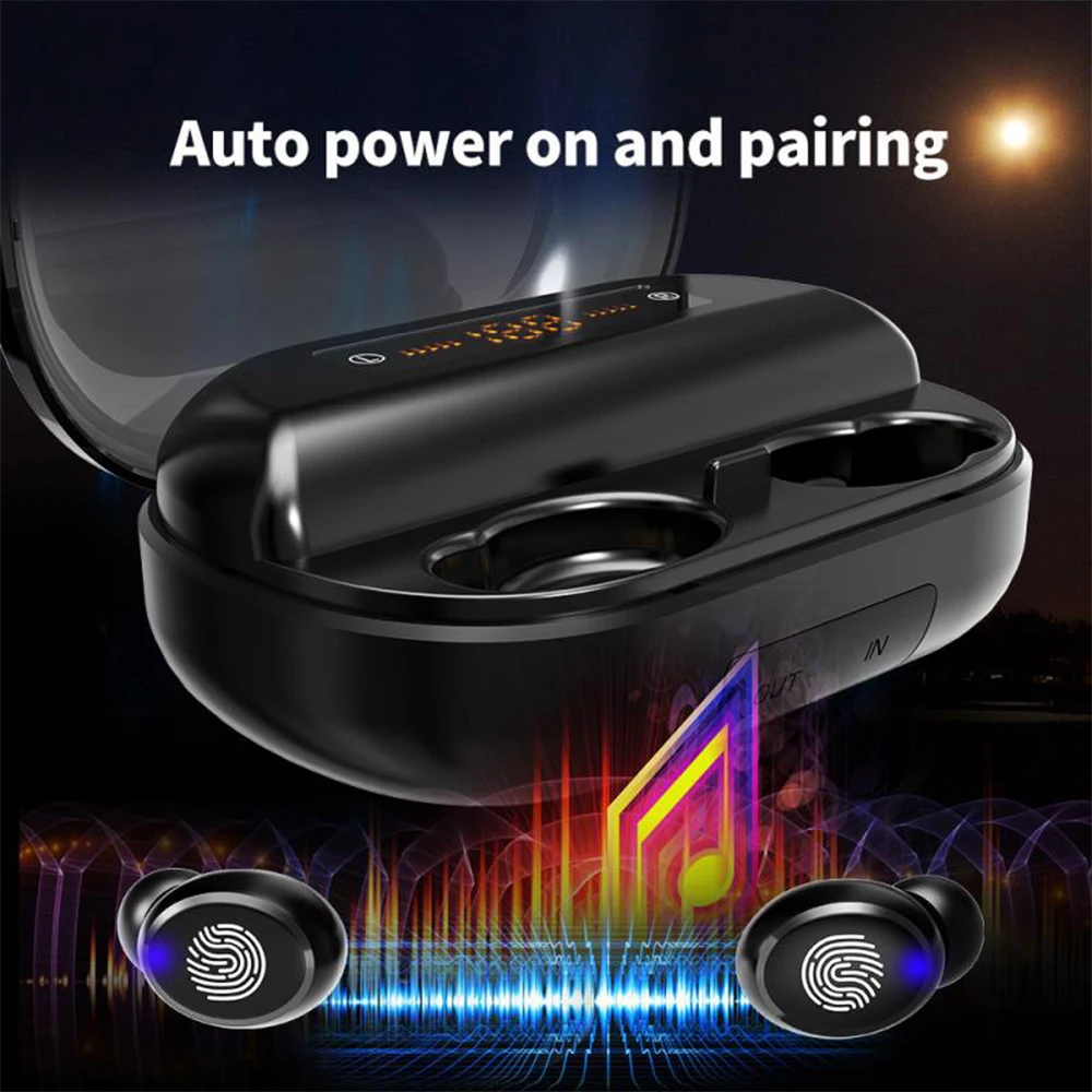TWS V11 Bluetooth 5 0 наушники 8D стерео беспроводные гарнитура для спорта игровая