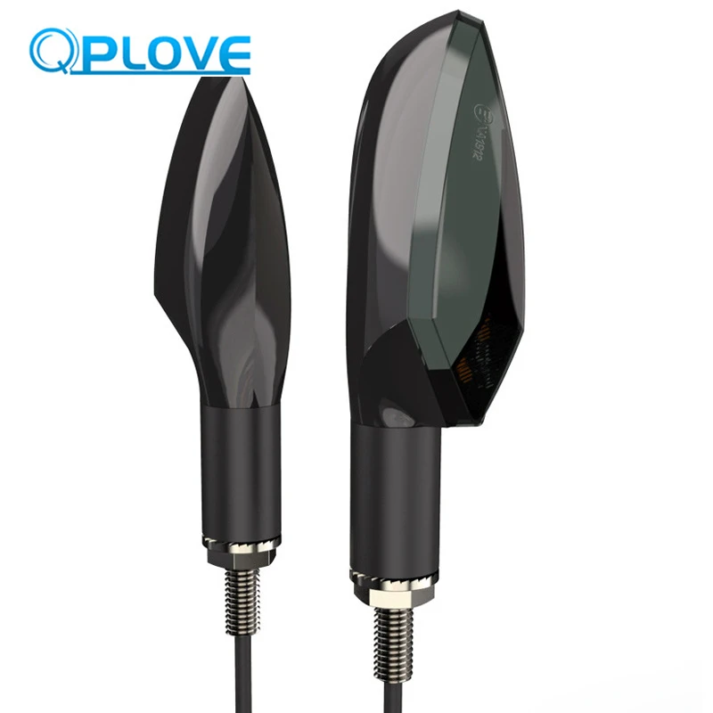 QPLOVE 1 пара мотоцикла Предупреждение льный светильник светодиодный V Форма