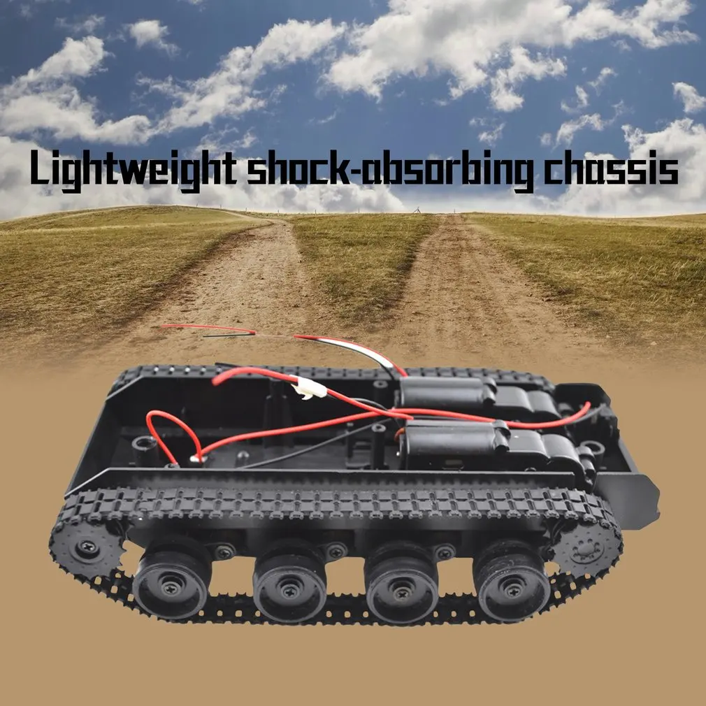 Light-Duty Shock-Absorbing Tank Rubber Crawler Car Chassis Kit Tracked Vehicle Rc Tank Smart Robot Diy Robot Toys