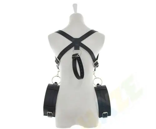 

Sexy Leather Bondage Restraints Leg Cuff Straps Faux Roleplay Bondage Adult