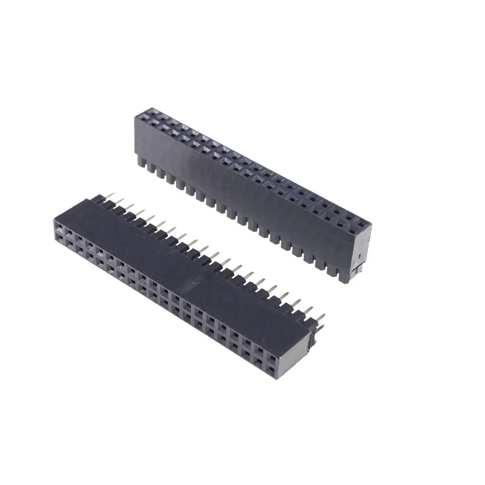100 шт. 2 54 мм 0 10 &quotшаг 2x20 40 позиции Dual Row PCB наружный коллектор со сквозным