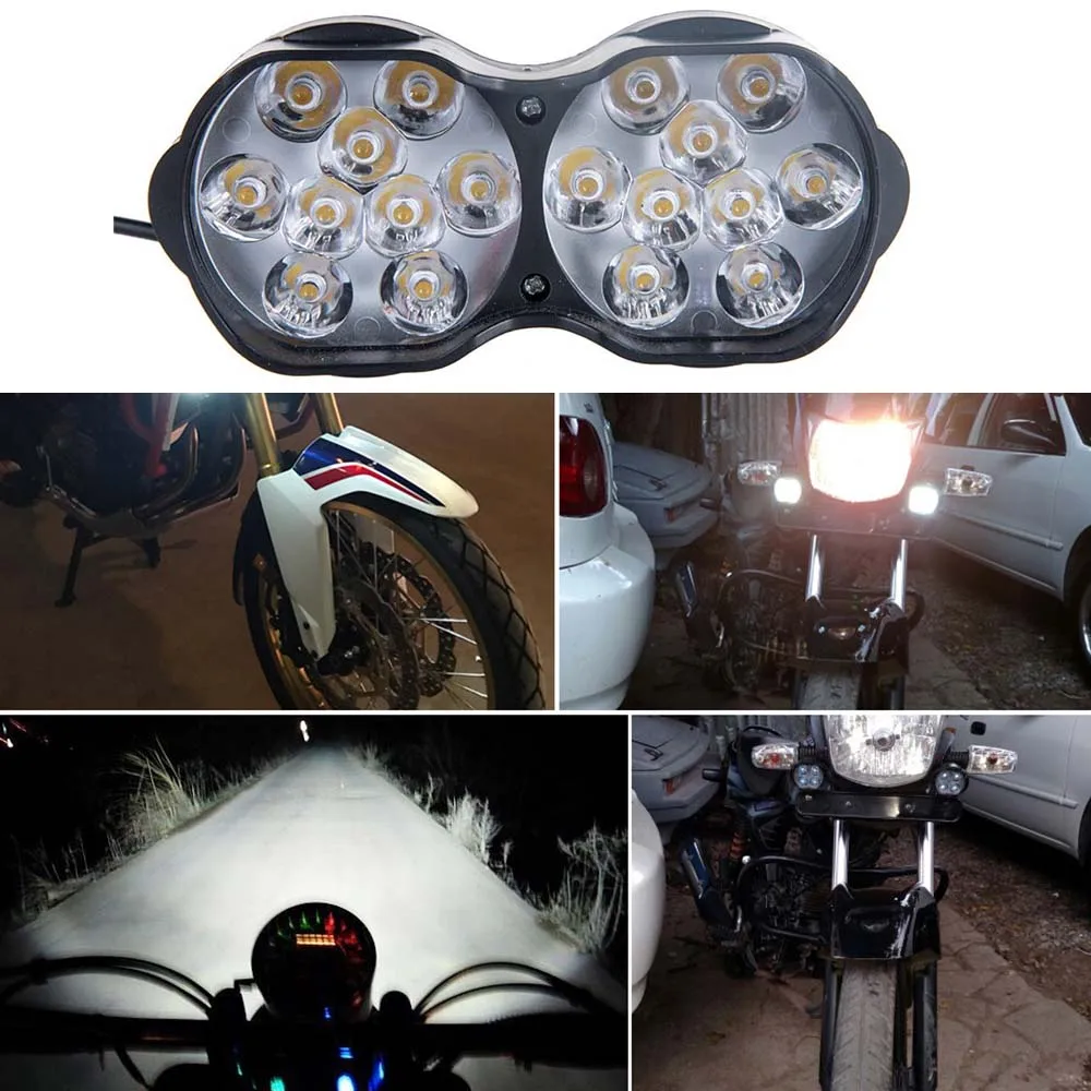 Мотоциклетная Передняя светильник скутер туман Точечный LED ATV 12В 6500 к мото