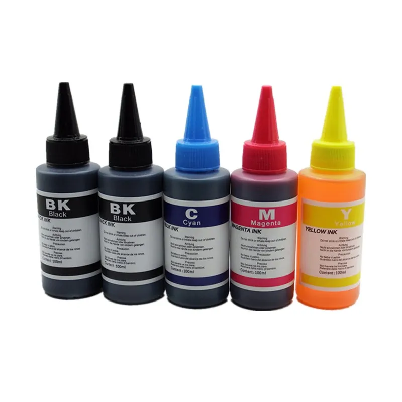 100ML 1SET 1BK Цвет набор заправки чернил, красителей Наборы для Epson BX625FW BX630FW BX635FWD BX925FWD BX935FWD WF-7015 WF-7515 WF-7525 принтер - Цвет: 100ML 1SET 1BK