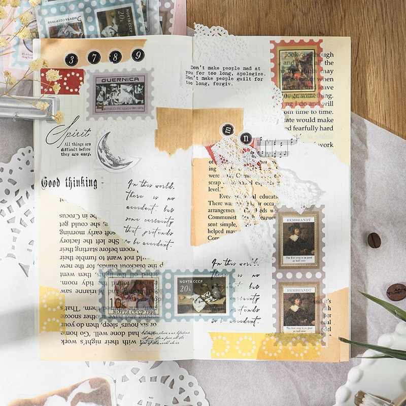 20 шт./лот винтажный буквенный набор с надписью Moon phase декоративные наклейки для