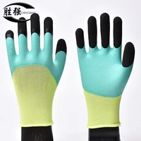 work gloves household cleaning womens fingertips rubber kitchen defense gauntlet latex breathable strengthen finger gardening