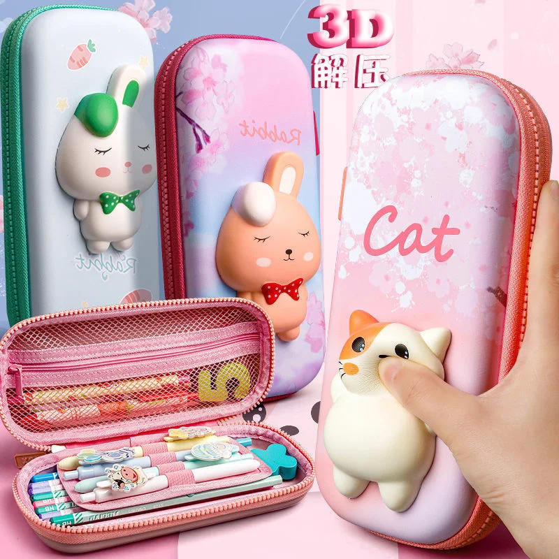 

3D Pencil Case Students Pencil Bag Large-capacity Children's Pencils Cases 3d Decompression Stationery School Students Pen Bags