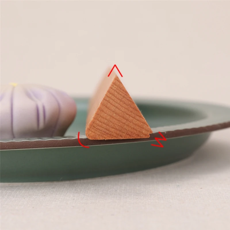 Varilla triangular b&aacute;sica para pr&aacute;ctica de cortar frutas, molde de palo japon&eacute;s wagashi-2