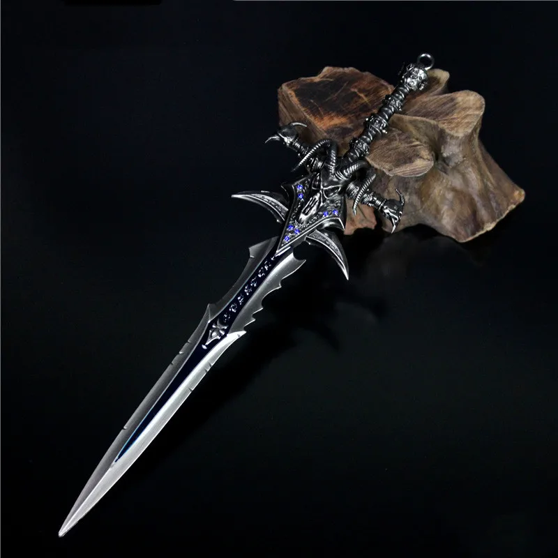 

Zinc Alloy 22cm Sheep's Sword Metal Model Uncut Knife Office Decoration Mini Pendant Collection Toys Exquisite Birthday Gifts