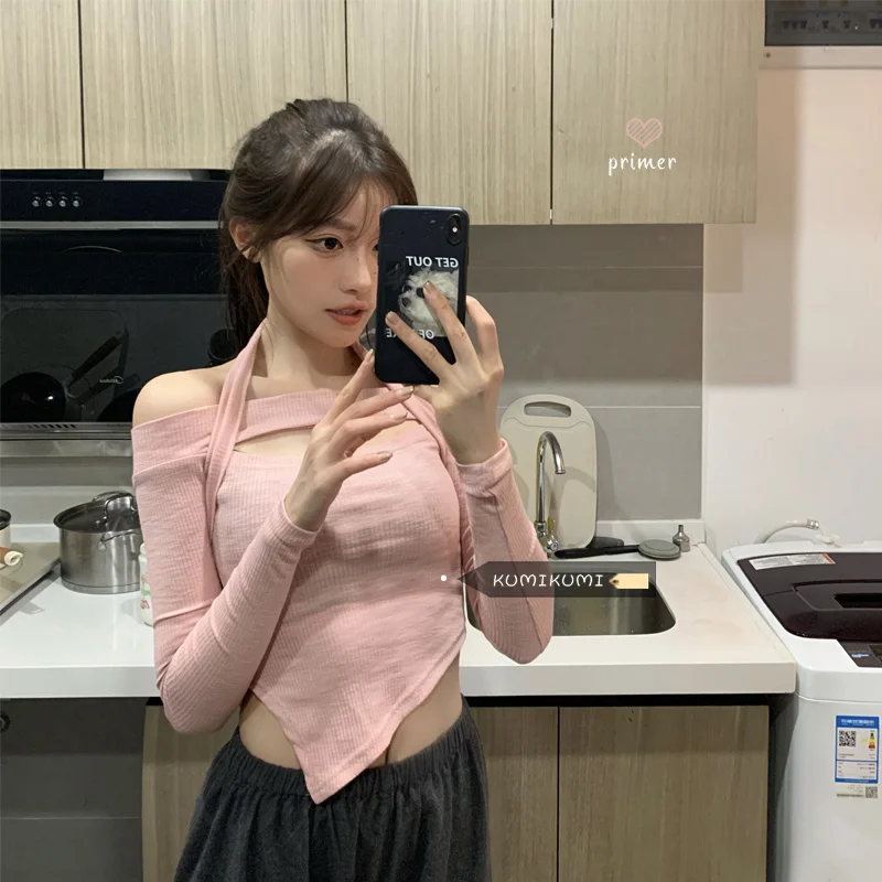 Свитер с воротником-стойкой в иностранном стиле женская летняя аккуратная