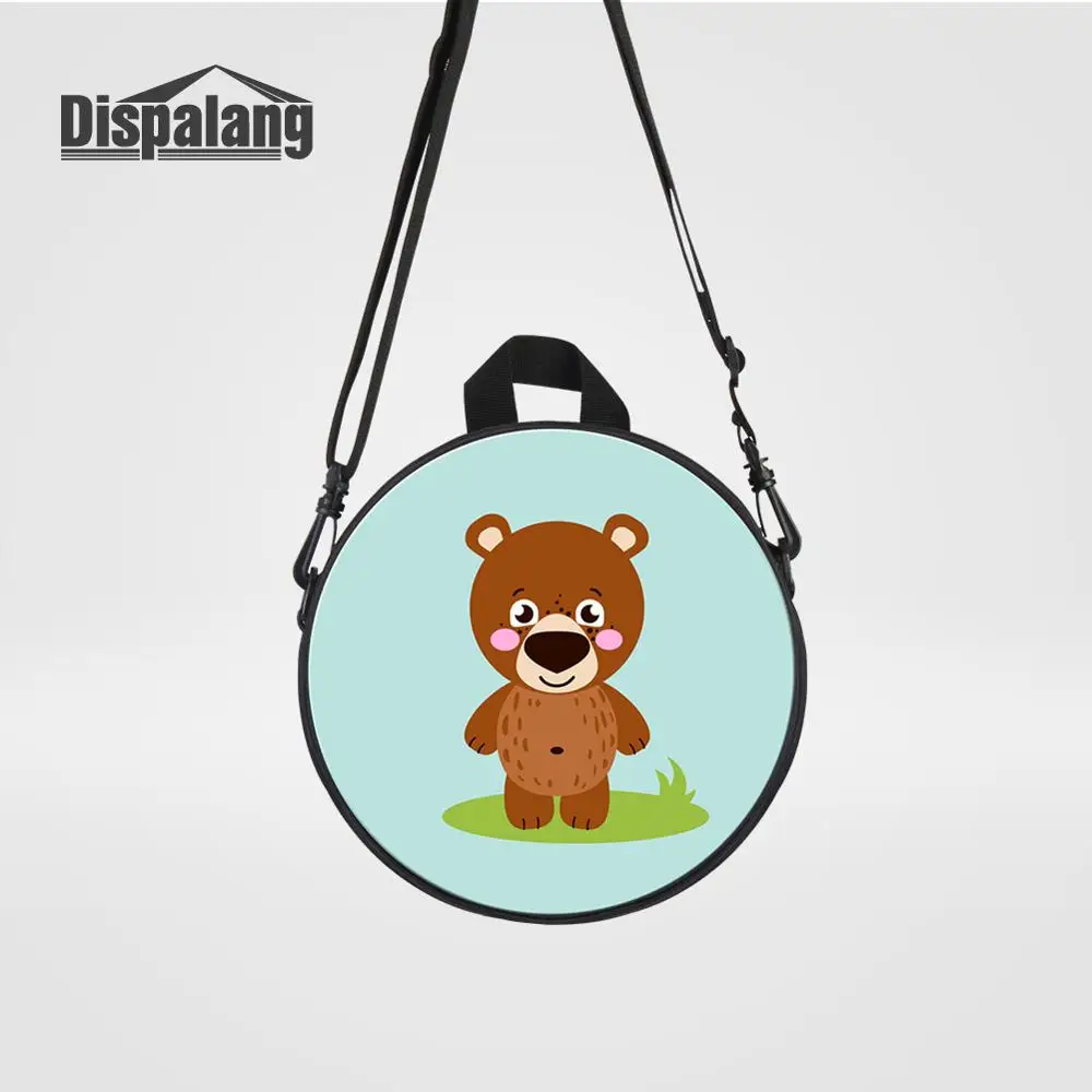 Backpack16 Dispalang новые Мультяшные детские сумки-мессенджеры с принтом лисы для девочек милые животные круглые Rugtas детские мини сумки через плечо - Цвет: Backpack16
